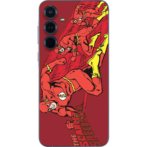 DC Comics The Flash Classic Art in Sequence Running pose Galaxy A55 5G Skin